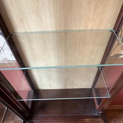 Vintage Wood Display Cabinet