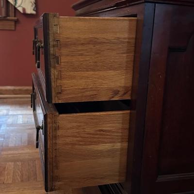 Vintage Wood Display Cabinet