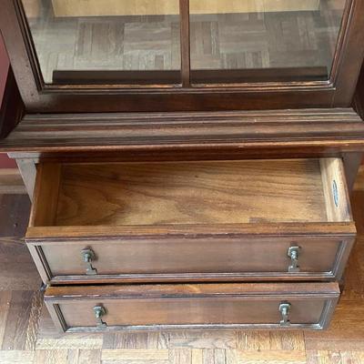 Vintage Wood Display Cabinet