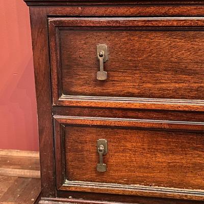 Vintage Wood Display Cabinet