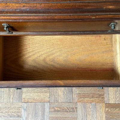 Vintage Wood Display Cabinet