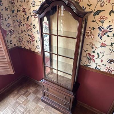 Vintage Wood Display Cabinet