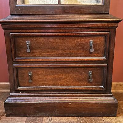 Vintage Wood Display Cabinet