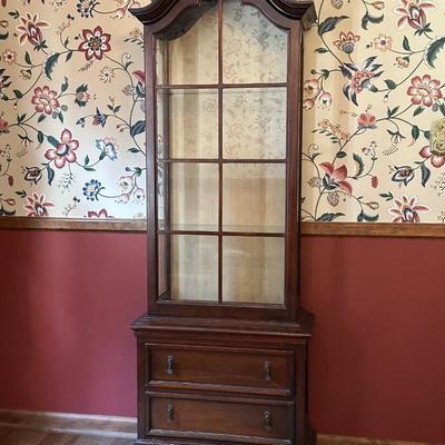 Vintage Wood Display Cabinet