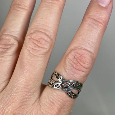 Sterling Silver filigree ring 10