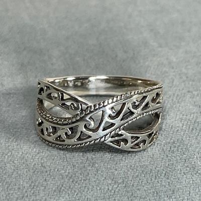 Sterling Silver filigree ring 10