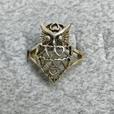 Sterling Silver Owl ring 7