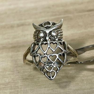 Sterling Silver Owl ring 7