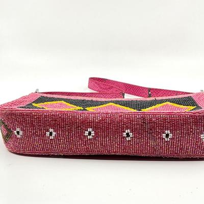534 FENDI As Is Pink Beaded Baguette Bag