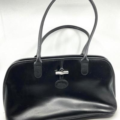 535 LONGCHAMP Black Leather Purse
