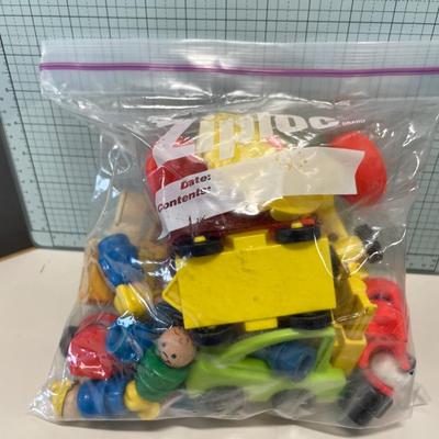 Bag of vintage Fisher-Price figures