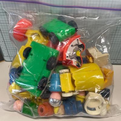 Bag of vintage Fisher-Price figures