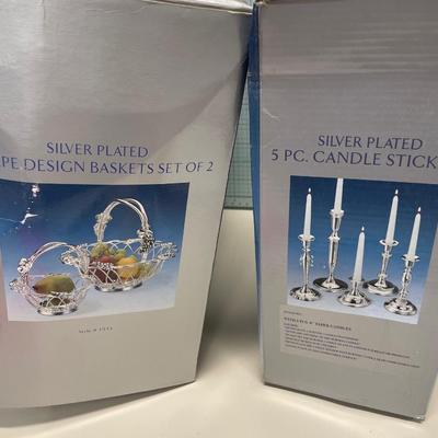 Godinger Silver Art grape baskets and candle sticks