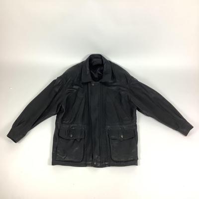 536 Rochester Special Man Black Leather Jacket Size 48