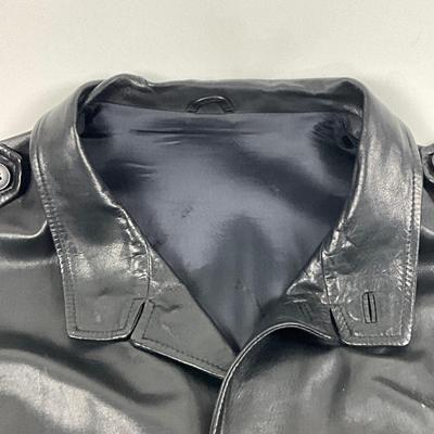 537 BRUNO MAGLI Black Leather Jacket Size 46