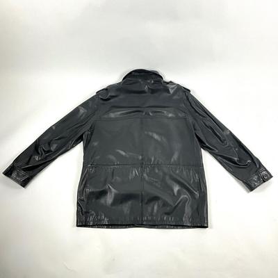 537 BRUNO MAGLI Black Leather Jacket Size 46