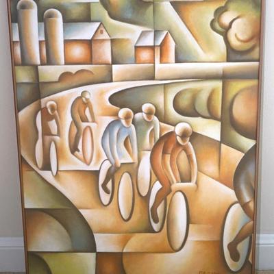 MADISONS BOMBAY BICYCLE POSTER MODERN STYLE DESIGN FRAMED