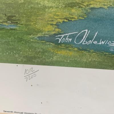 Backwater Woodies by John Obolewicz Signed Numbered Matted/Framed