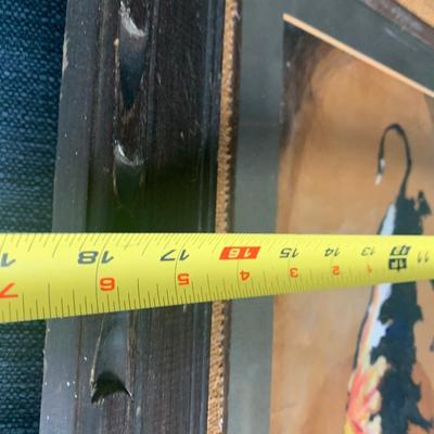 Signed Bull Art Mid Century Frame/Matting
