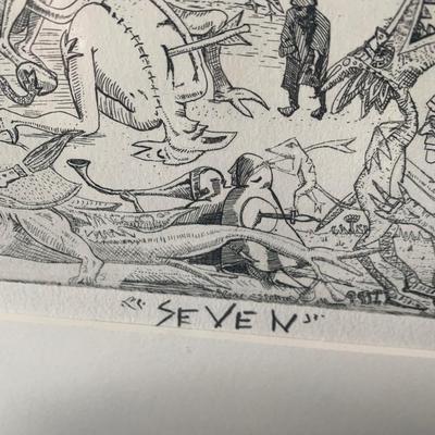 “Seven” Signed Numbered 10/17 Framed/Matted