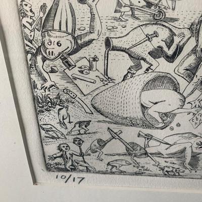 “Seven” Signed Numbered 10/17 Framed/Matted