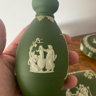 Wedgwood Jasperware Vintage Green Jasperware Lot