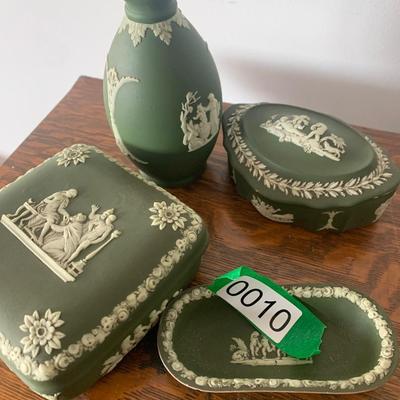 Wedgwood Jasperware Vintage Green Jasperware Lot