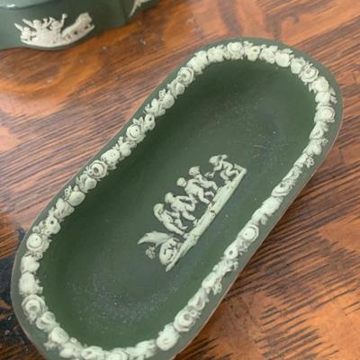 Wedgwood Jasperware Vintage Green Jasperware Lot