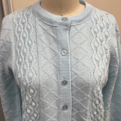 Vintage Ladies Light Blue Cardigan
