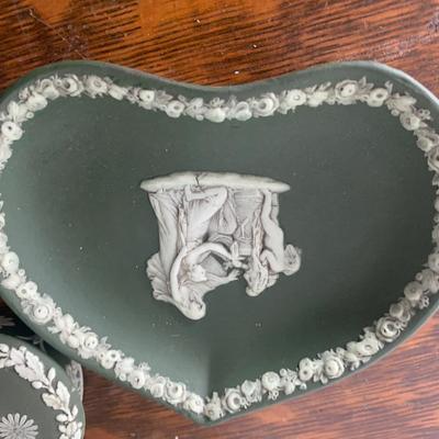 Antique Green Wedgwood Jasperware Lot