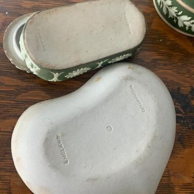 Antique Green Wedgwood Jasperware Lot