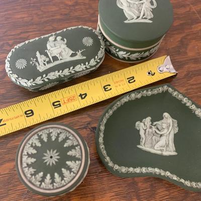 Antique Green Wedgwood Jasperware Lot