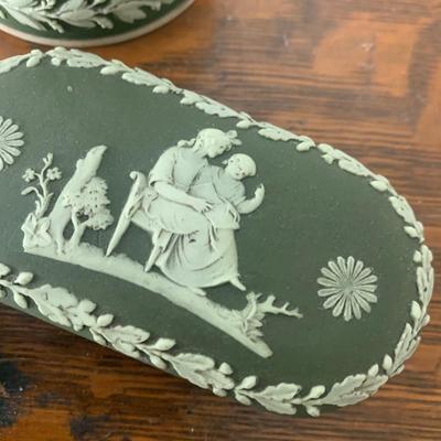 Antique Green Wedgwood Jasperware Lot