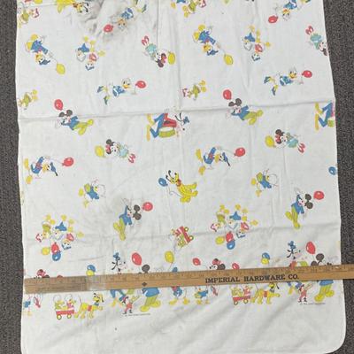 Retro Vintage Disney Baby Receiving Blanket Flannel - Donald Minnie Mickey Goofy Pluto Parade