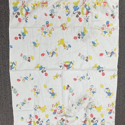 Retro Vintage Disney Baby Receiving Blanket Flannel - Donald Minnie Mickey Goofy Pluto Parade