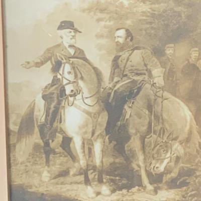 Civil War Era Frame - General Lee / Traveler & General Grant / Cincinnati