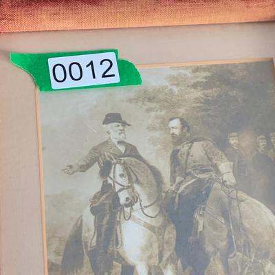 Civil War Era Frame - General Lee / Traveler & General Grant / Cincinnati