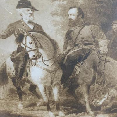 Civil War Era Frame - General Lee / Traveler & General Grant / Cincinnati