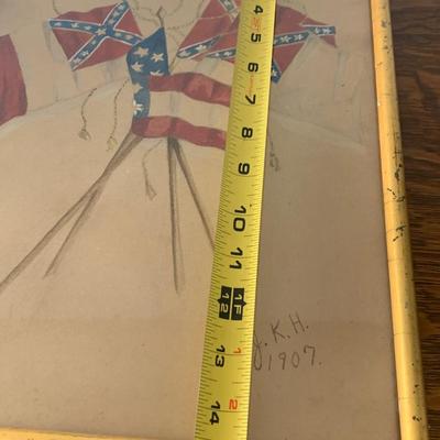 c.1907 Framed - Civil War Flags