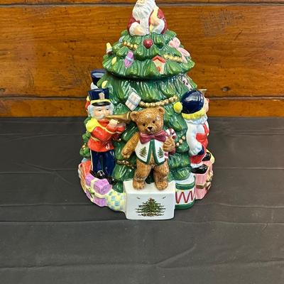 Spode Christmas Tree Cookie Jar with Original Box