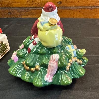 Spode Christmas Tree Cookie Jar with Original Box