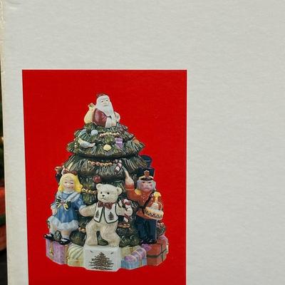 Spode Christmas Tree Cookie Jar with Original Box