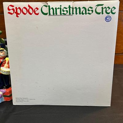 Spode Christmas Tree Cookie Jar with Original Box