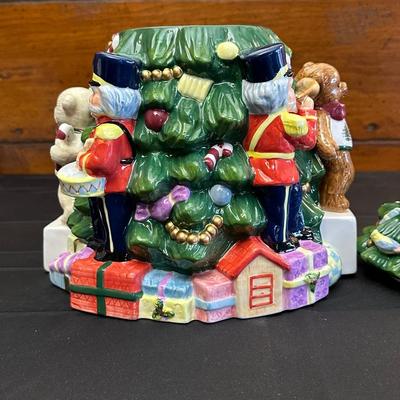 Spode Christmas Tree Cookie Jar with Original Box