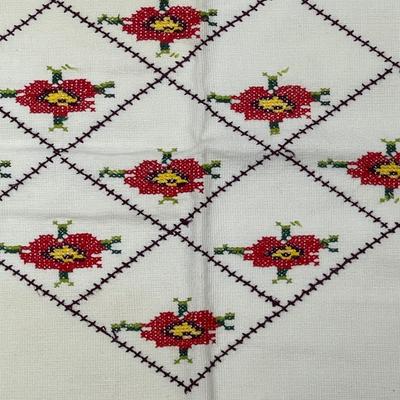 2 pc Lot of Embroidered Vintage Pillowcases 12" x 27" each