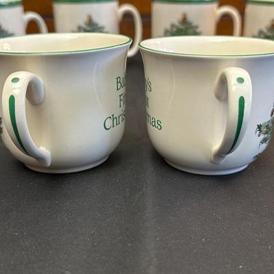 Spode Serving Plate, Trinket dishes, Coffee Mugs & Baby’s First Christmas Tea Cups