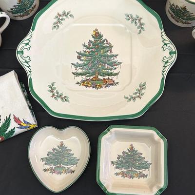 Spode Serving Plate, Trinket dishes, Coffee Mugs & Baby’s First Christmas Tea Cups