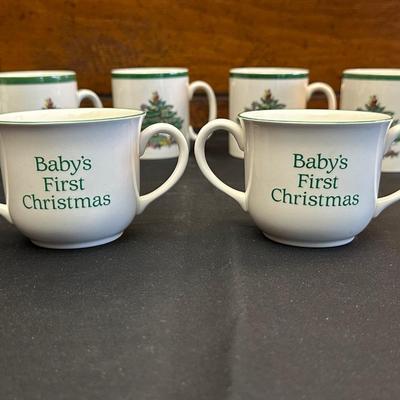 Spode Serving Plate, Trinket dishes, Coffee Mugs & Baby’s First Christmas Tea Cups