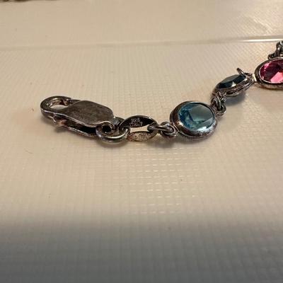 Lot of Vintage 7” Sterling Silver Bezel Bracelets