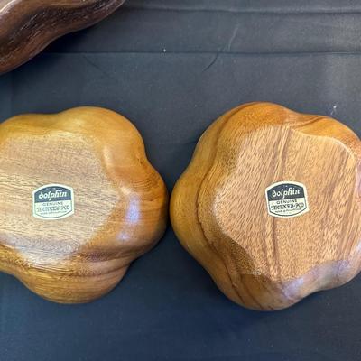 Vintage & Modern Wood Salad Bowls and Decorative Pieces